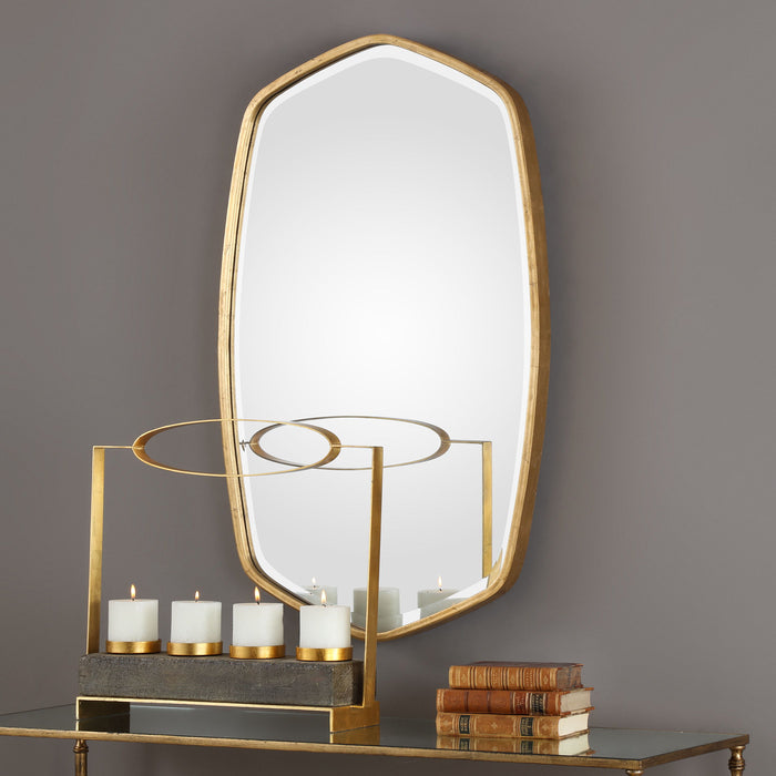 Duronia - Mirror - Antiqued Gold