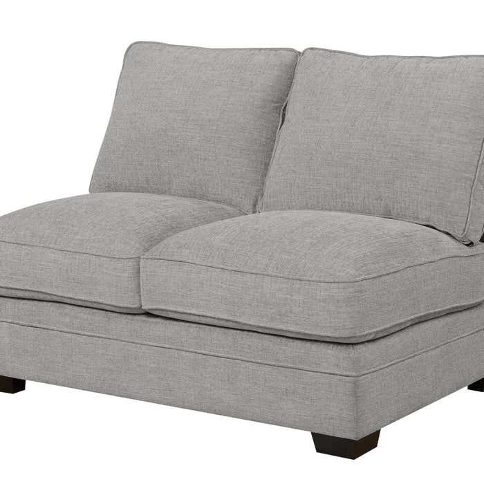 Analiese - Cuddler Sectional - Dove Gray