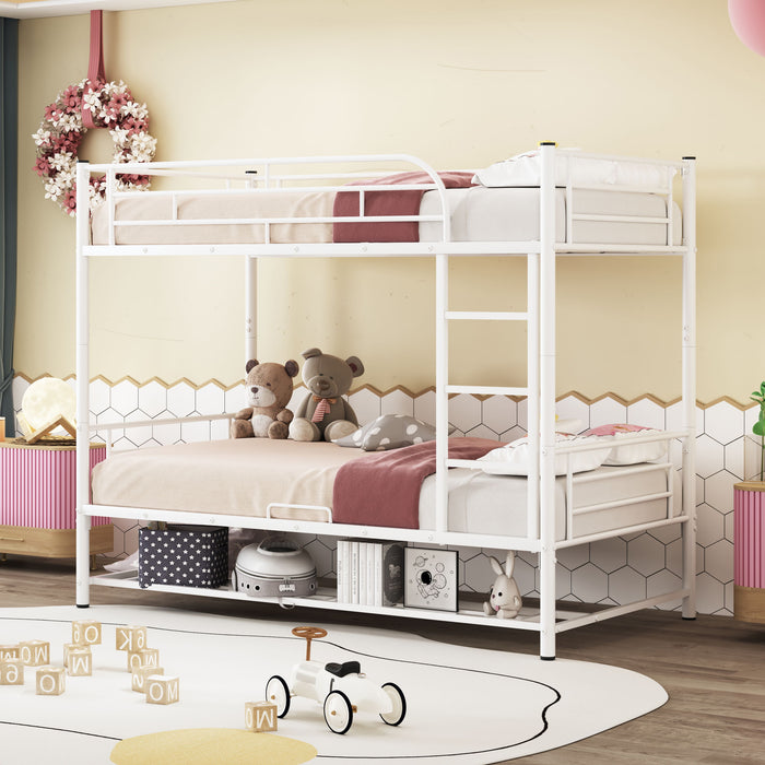 Metal Bunk Bed & Shelf And Guardrails