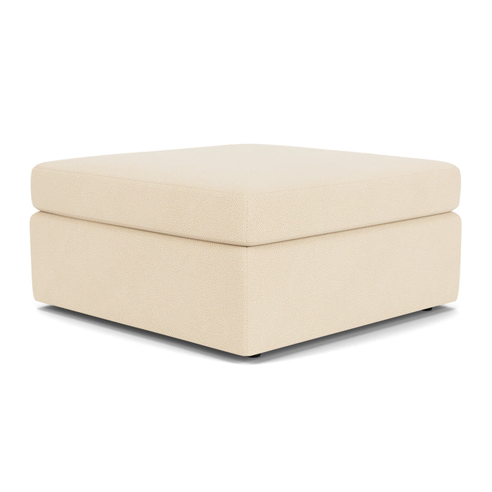 Sky - Stationary Square Cocktail Ottoman - Light Brown