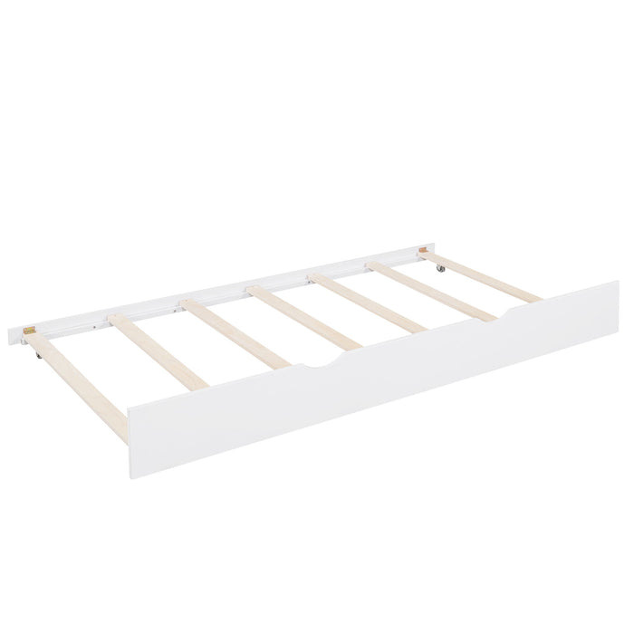 House Bed With Trundle, Kids Bed With Shelf