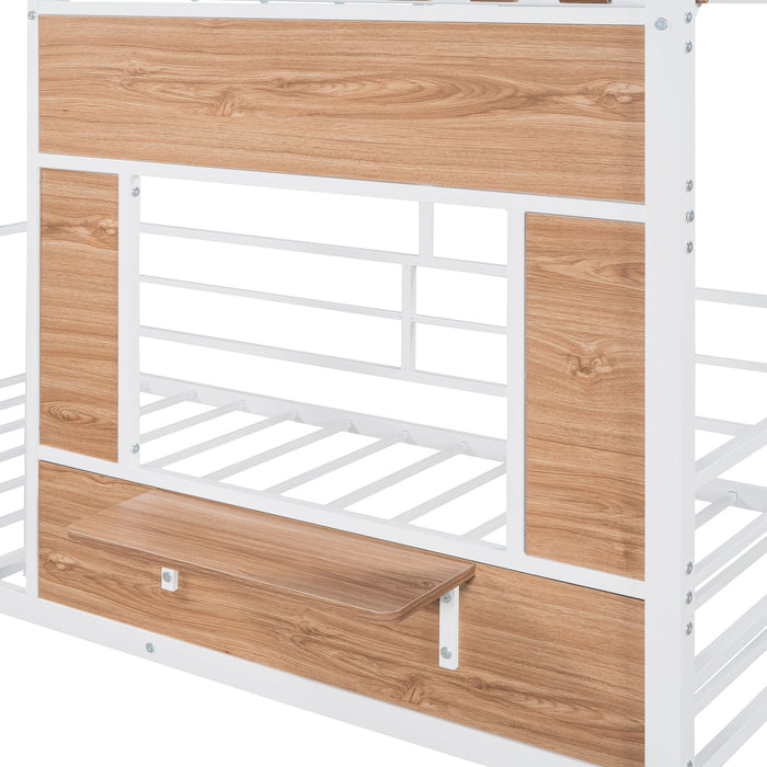 Loft Bed With Roof, Window, Guardrail, Ladder