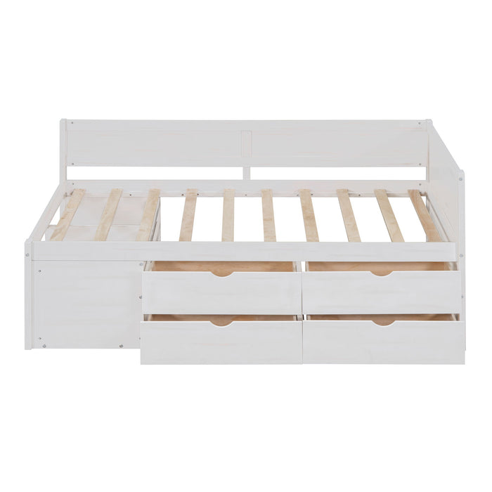 Daybed With Drawers And Shelves