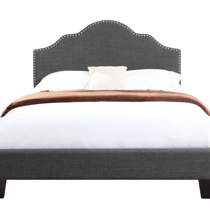 Madison - Upholstered Queen Bed - Charcoal Gray