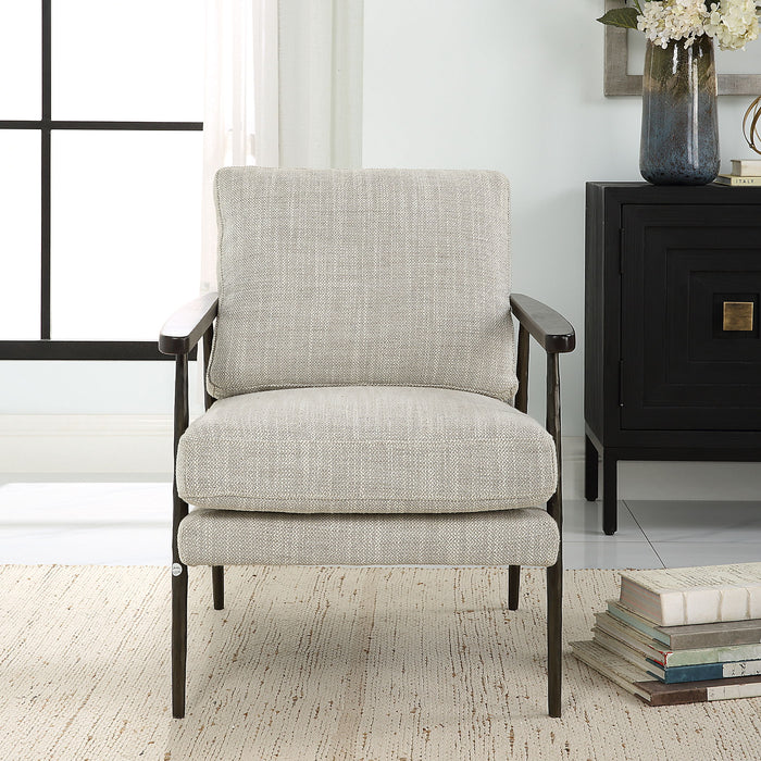 Sebastian - Cast Iron Accent Chair - Gray