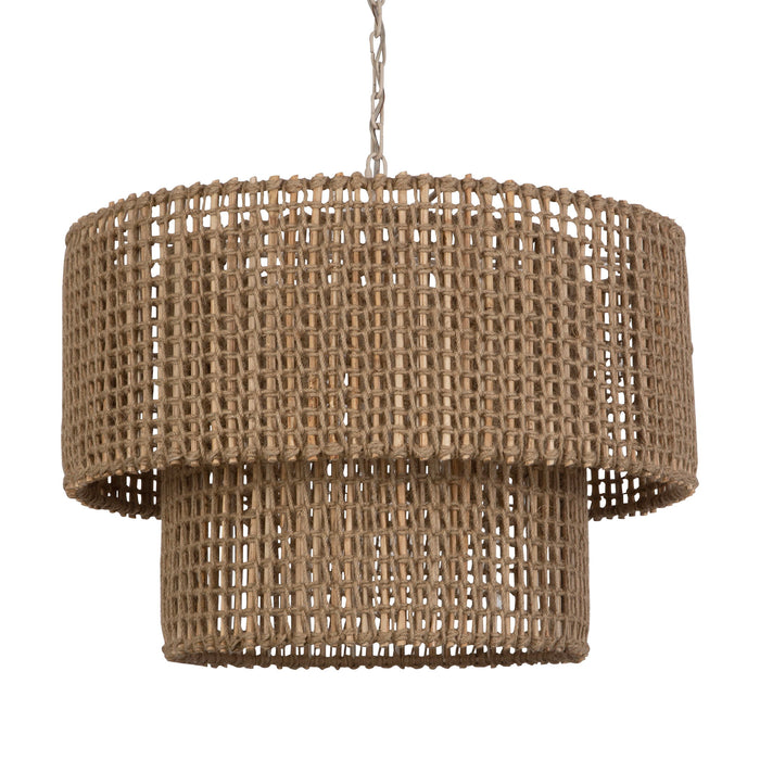 Biswas - Woven Jute 1 Light Pendant - Beige