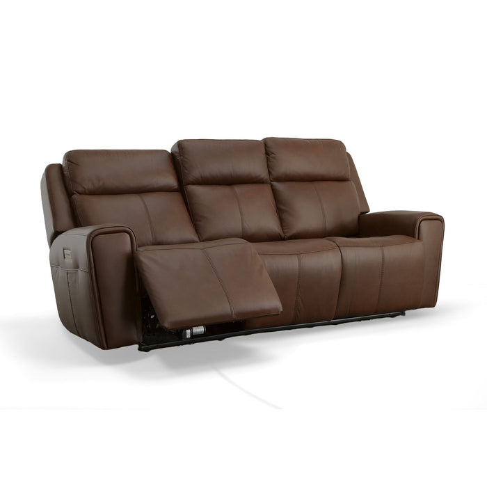 Barnett - Power Reclining Sofa with Power Headrests & Lumbar