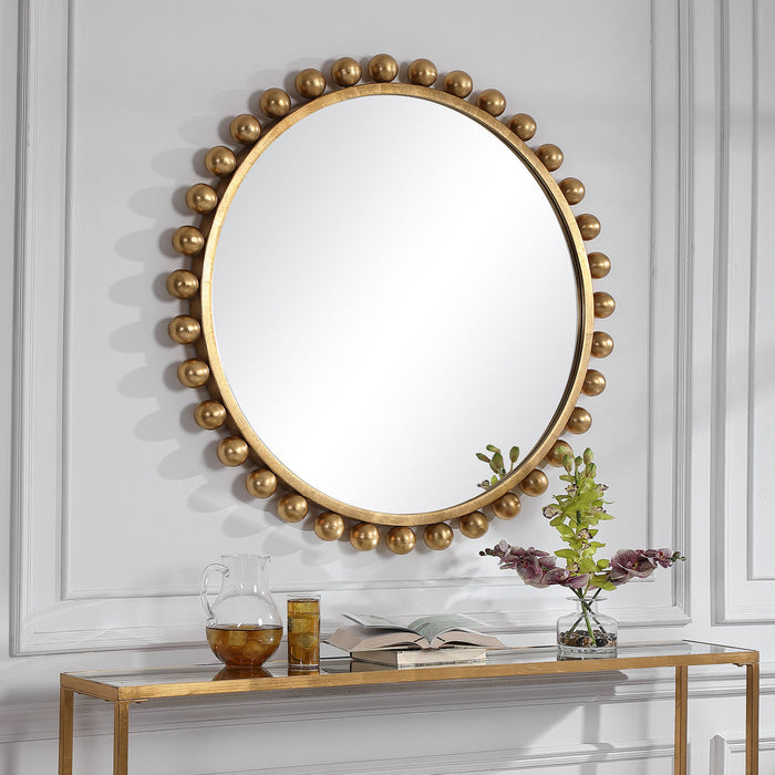 Cyra - Round Mirror - Gold