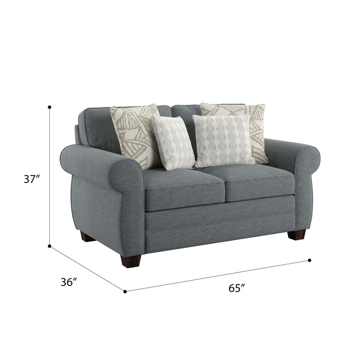 Royce - Complete Loveseat - Slate Blue