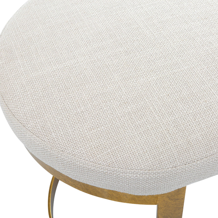 Infinity - Accent Stool - White & Gold