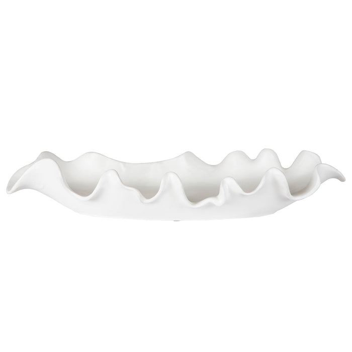 Ruffled Feathers - Modern Bowl - White