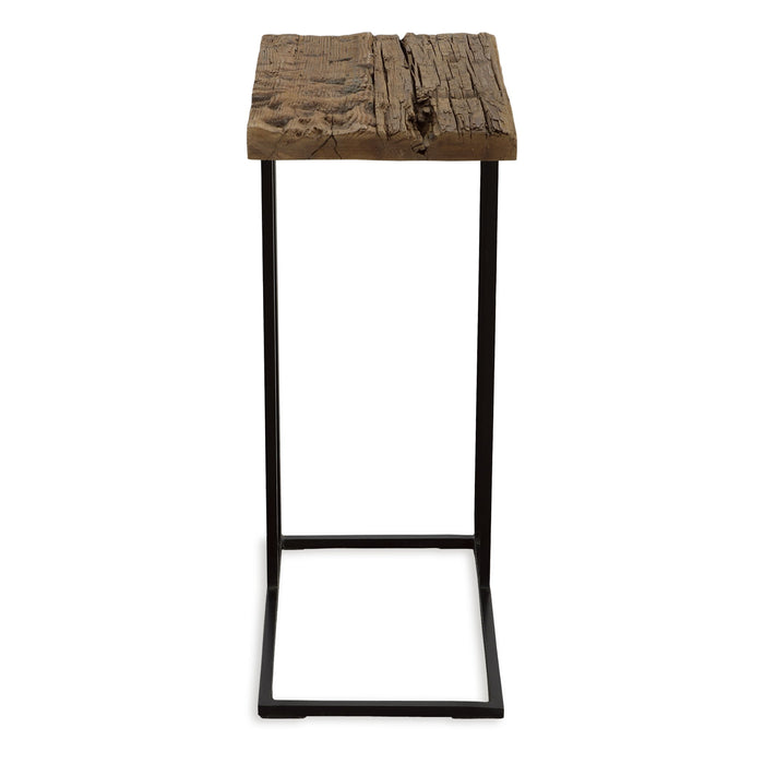 Union - Reclaimed Wood Accent Table - Dark Brown