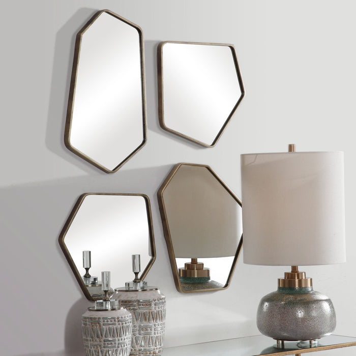 Linneah - Modern Mirrors (Set of 4) - Gold