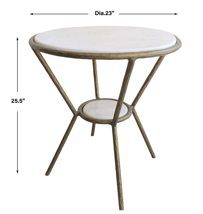 Refuge - Round White Side Table