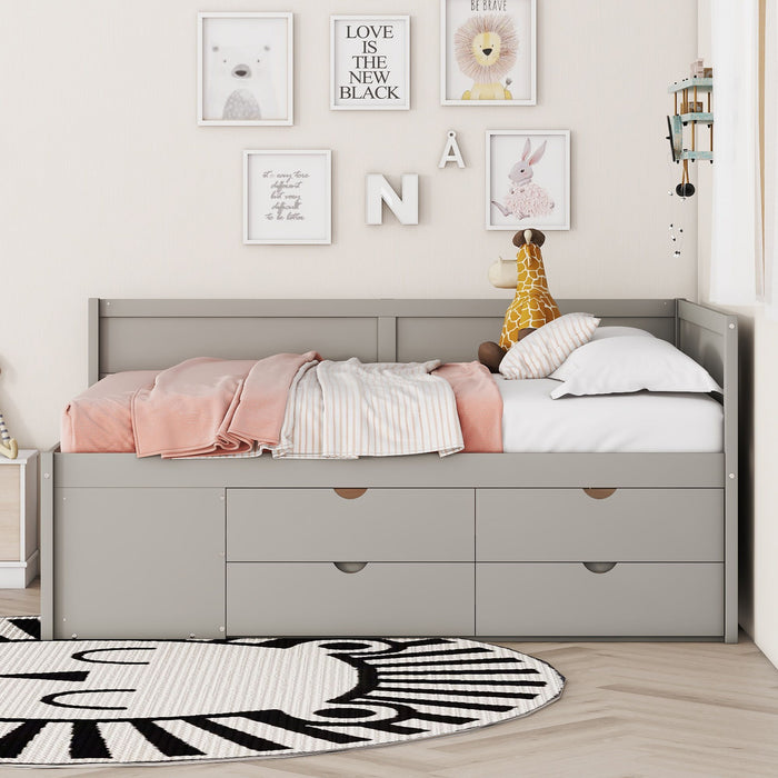 Daybed With Drawers And Shelves