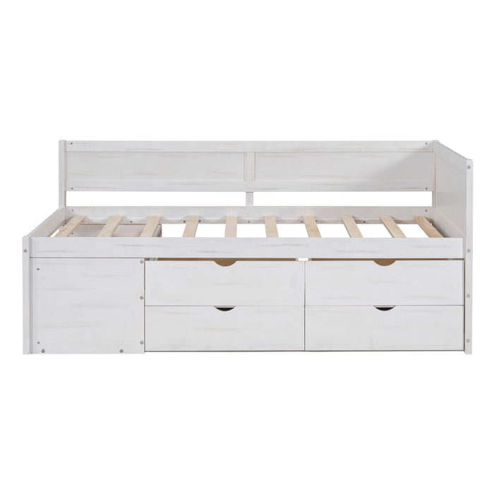 Daybed With Drawers And Shelves