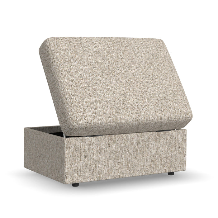 Sky - Storage Ottoman - Pearl Silver