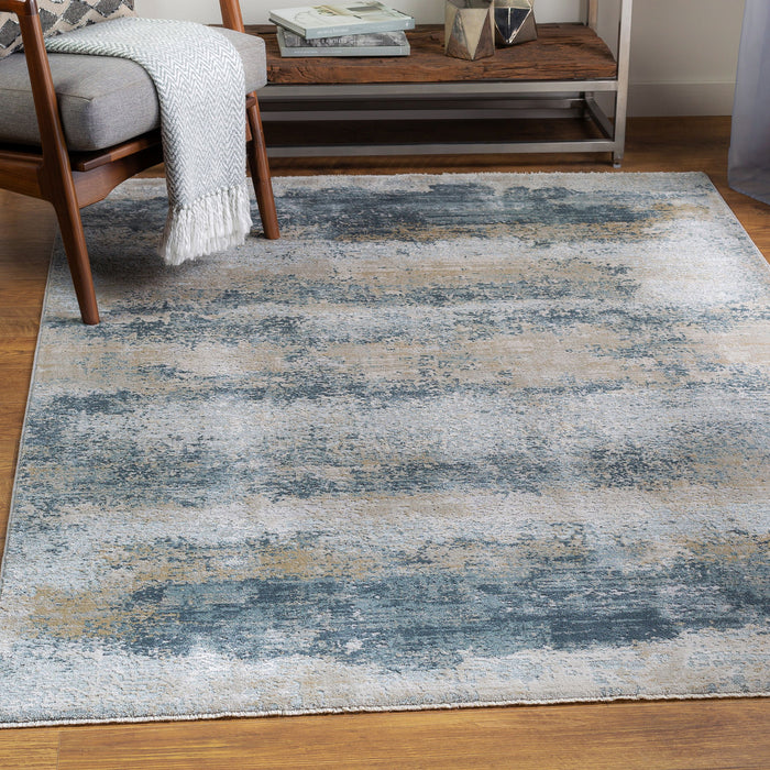 Bremen - Modern 9 X 12 Rug - Pearl Silver & Blue