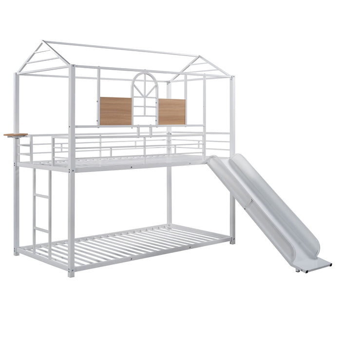Metal Bunk Bed, Metal Housebed With Slide