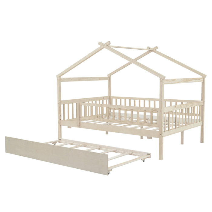 Creativity House Bed With Twin Size Trundle