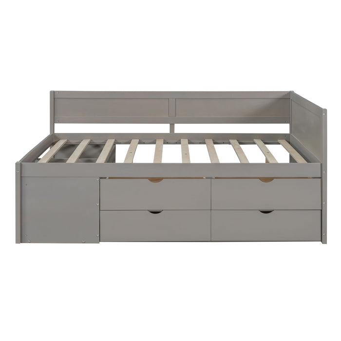 Daybed With Drawers And Shelves