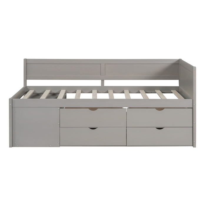 Daybed With Drawers And Shelves