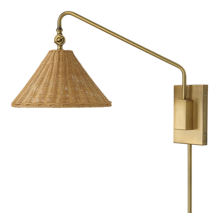 Phuvinh - 1 Light Rattan Shade Sconce - Beige