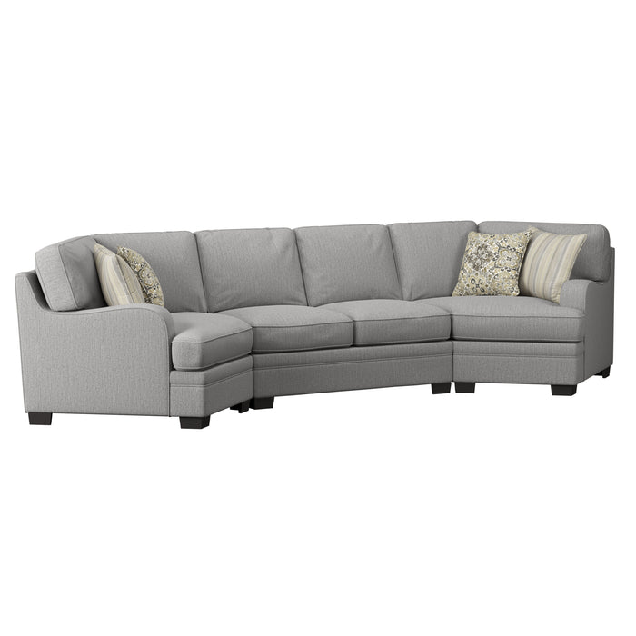 Analiese - Cuddler Sectional - Dove Gray