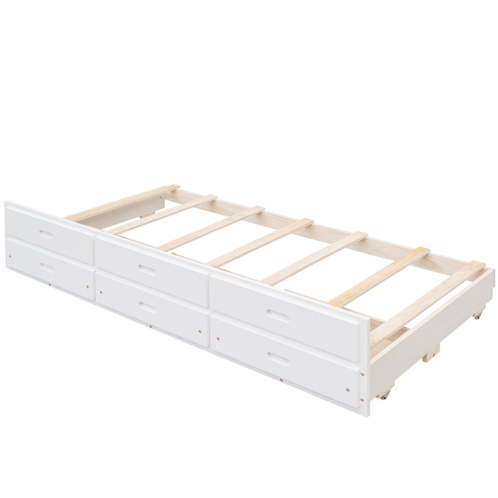Bunk Bed With Twin Size Trundle And Drawers