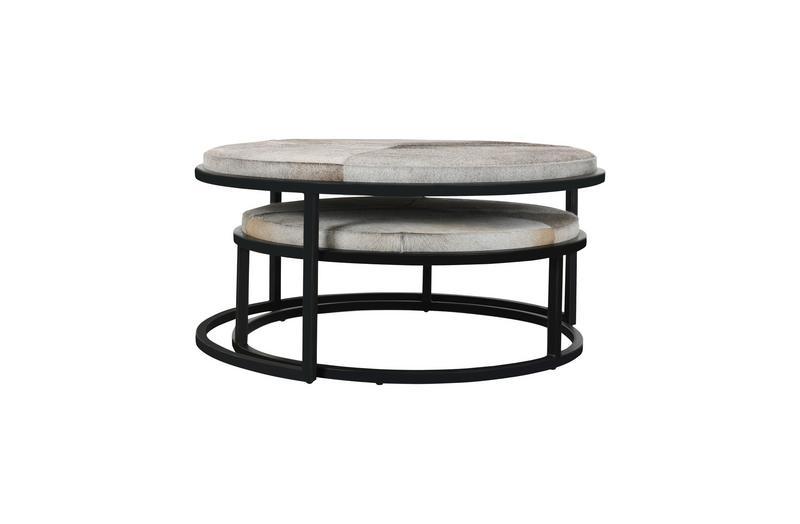 Hayword - Nesting Coffee Tables (Set of 2) - Gray Hide