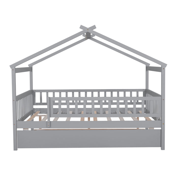 Creativity House Bed With Twin Size Trundle