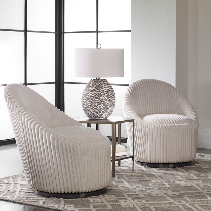 Crue - Swivel Chair - White