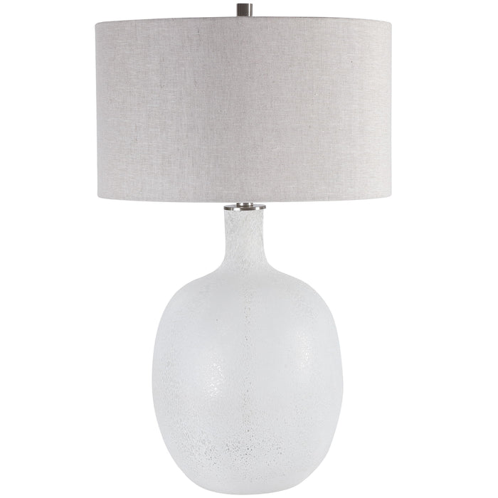 Whiteout - Mottled Glass Table Lamp - White