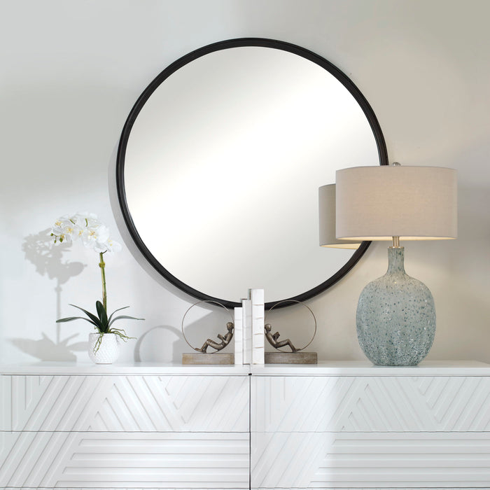 Dawsyn - Round Mirror - Black