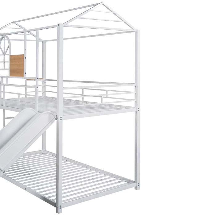 Metal Bunk Bed, Metal Housebed With Slide
