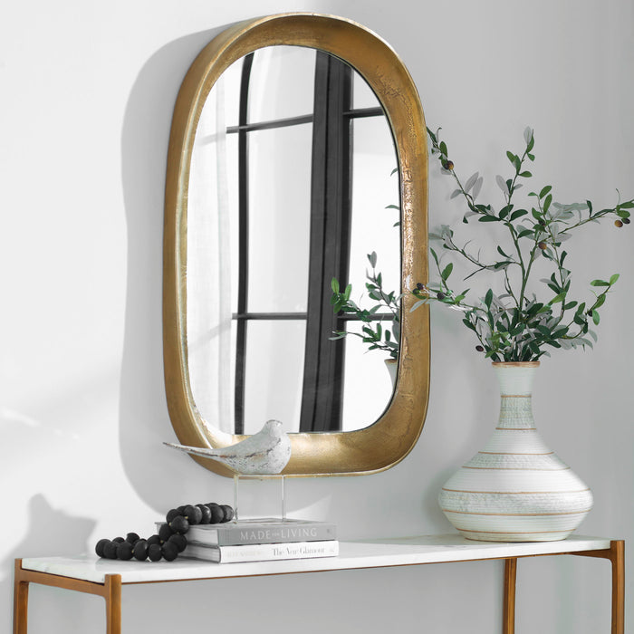 Bradano - Brass Arch Mirror - Bronze