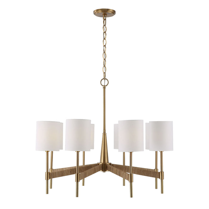 Lautoka - Rattan 8 Light Chandelier - Light Brown