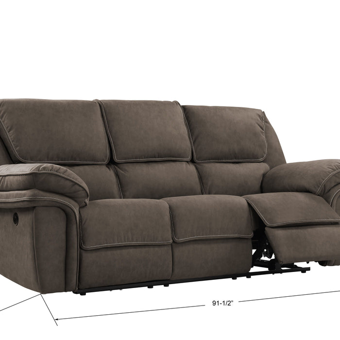 Allyn - Power Sofa - Gray Taupe