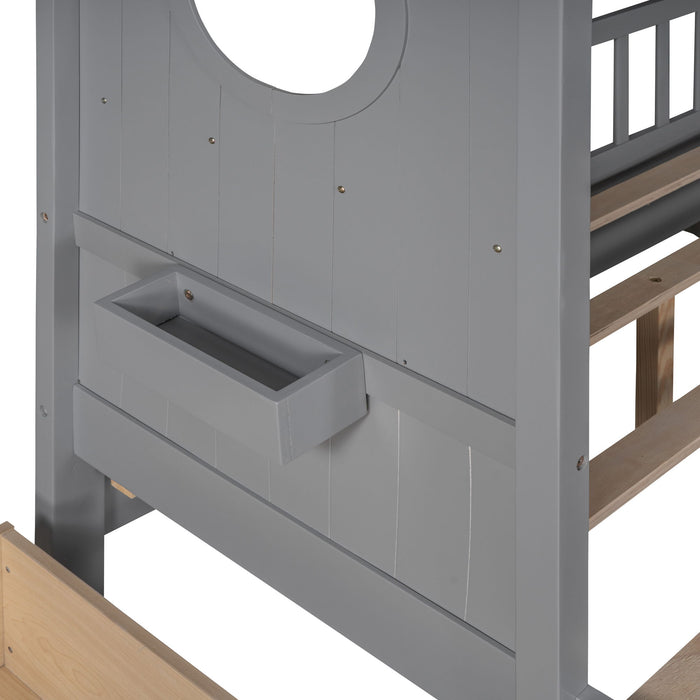 Modern Design House Bed With Storage Shelf