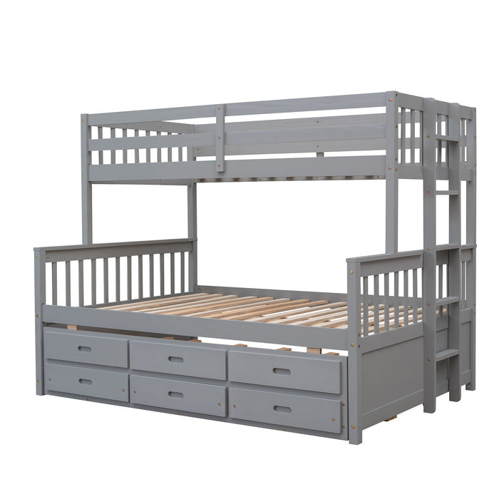 Bunk Bed With Twin Size Trundle And Drawers
