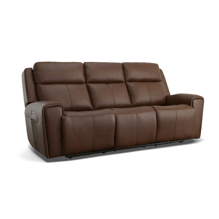 Barnett - Power Reclining Sofa with Power Headrests & Lumbar