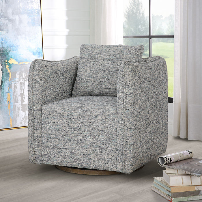 Corben - Swivel Chair - Pearl Silver