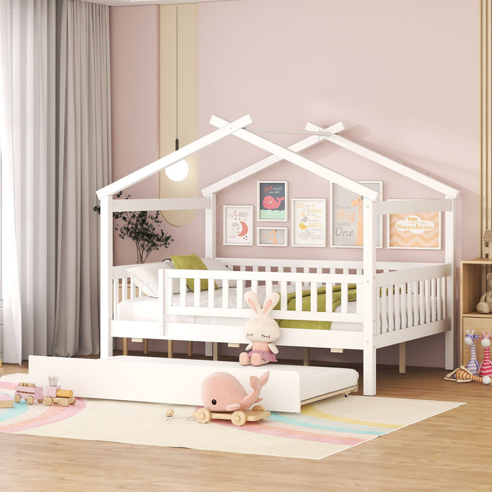 Creativity House Bed With Twin Size Trundle