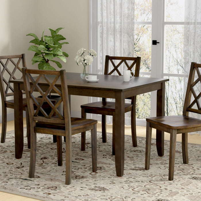 Harbor - 5 Piece Dining Set - Brown