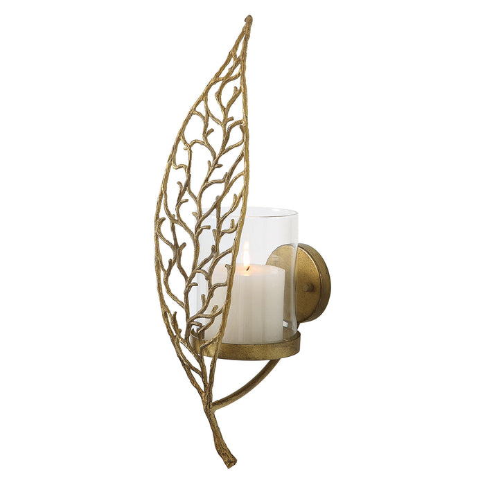 Woodland Treasure - Gold Candle Sconce