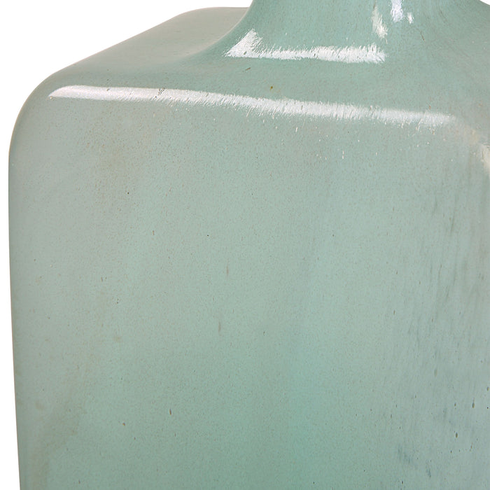 Fuze - Aqua & Bronze Vases (Set of 2) - Light Blue