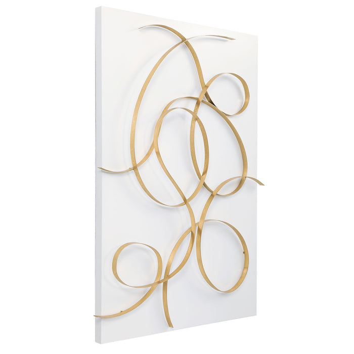 Freehand - Modern Metal Wall Panel - Gold