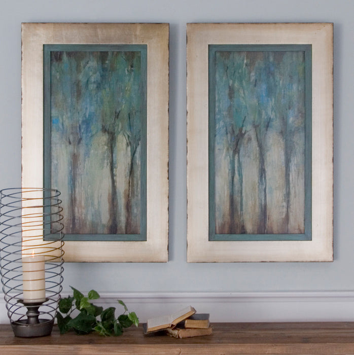 Whispering Wind - Framed Art (Set of 2) - Blue