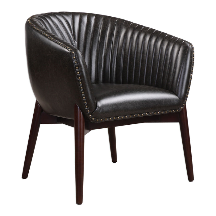 Anders - Chenille Accent Chair - Black