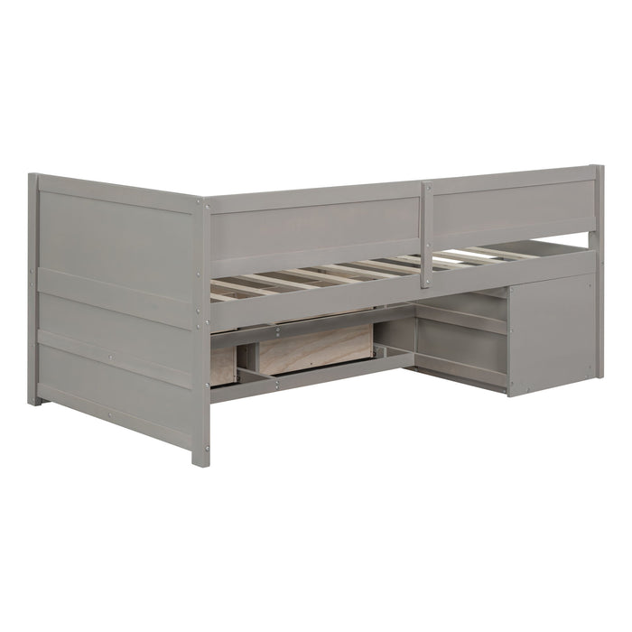 Daybed With Drawers And Shelves